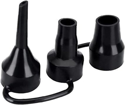 3 Sizes Black Air Pump Replacement Nozzles, Inflatable Pump Nozzles Head, Plastic Pump,Air Pump Inflator Adaptor Accessory for Partial Air Bed,Air Mattress Air Mattresses and Accessories