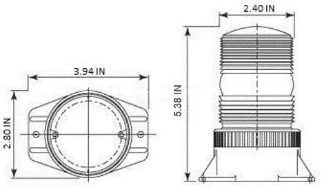 B125WS24 VIOLET 24V 28V AC DC 28W STEADY-ON LIGHT BEACON EMERGENCY SAFETY WARNING