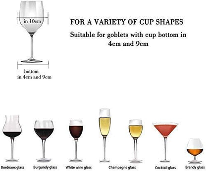 Wine Glass Rack - Under Cabinet Stemware Wine Glass Holder Glasses Storage Hanger Metal Organizer for Bar Kitchen Brown