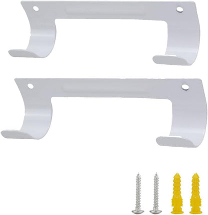 Ironing Board Hanger Wall Mount Ironing Board Holder Organizer Wall Rack for Laundry Rooms Storage Rack Hanging Shelf Hanger (White-2 PCS)