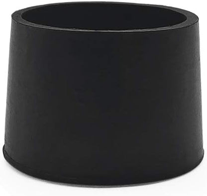 Flyshop 4 Pieces 40mm Rubber Chair Leg Caps Round, Non-Slip Protective Caps for Chair Legs, Floor Protectors, Noise Reduction, Durable Foot Covers, Black Furniture Feet Gliders