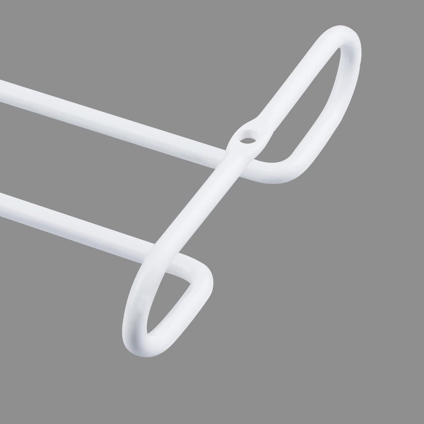 set 2 White Wine Glass Rack Under Cabinet Shelf 10 Inch Stemware Storage Hanging Hanger Organizer Glasses Holder with Drying Under Counter Metal for Kitchen and Bar