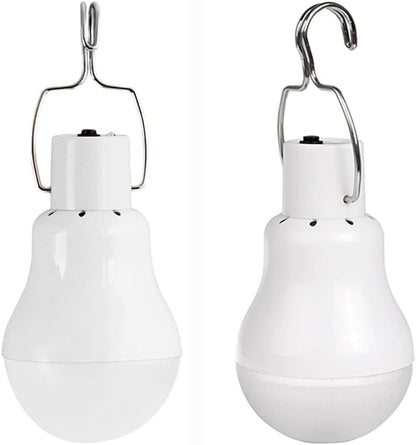 Solar Light Bulb Portable 350LM Solar Powered Camping Light Led Lantern Outdoor for Lamp Light Hiking Fishing Tent Indoor Shed Chicken Coop Hurricane Emergency with USB Chargeable