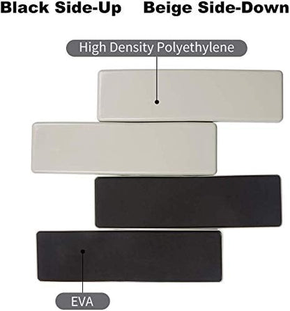 Ezprotekt 4 Pcs Rectangle Reusable Furniture Movers Sliders for Carpet, 9" x 2.5" Rectangle Furniture Moving Pads Carpet Sliders for Heavy Sofa Bed Fridge, Move Items Easily and Quickly (Beige)