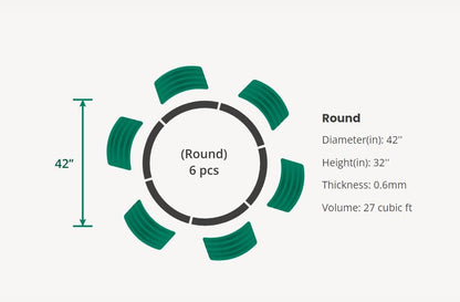Vego garden 32" Tall 42" Round Raised Garden Bed Raised Bed Planter Box for Vegetables Flowers Patio-Pearl White