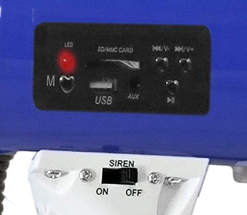 Technical Pro Portable Lightweight 75-Watt Megaphone Bullhorn w Siren, Detachable Microphone & Strap - Professional Outdoor Voice for Police & Cheer Leading