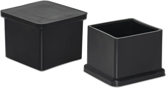 Flyshop 1-3/16" x 1-3/16", 30 mm x 30 mm Flexible PVC Chair Leg Caps Black Anti-Scratch Furniture Covers Floor Protectors Square Chair Leg Tips, 20PCS