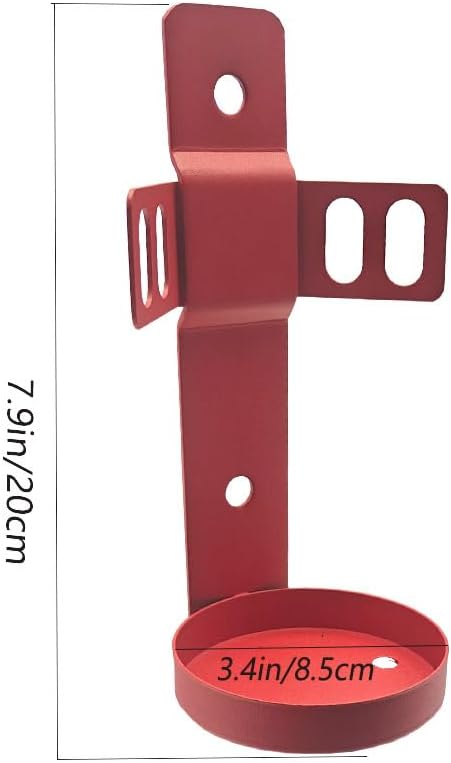 Fire Extinguisher Mount,Wall Mounted Metal Bracket,Compatible with 2.5 lb Fire Extinguishers, Red Powder Layer (2.5LB red 2pcs)