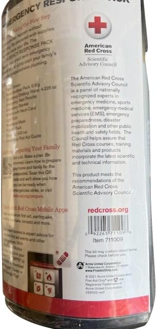 American Red Cross Officially Licensed Product, Emergency Response Pack, First Aid Essentials, Fully Stocked First Responder Kit