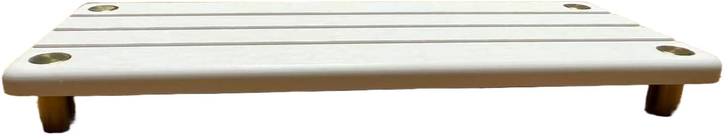 Instant Dry Sink Caddy Kitchen Sink Organizer, Quick Drying Diatomaceous Earth Stone Sink Tray Sponge Holder Soap Dish, Bathroom Countertop Vanity Dispenser Toothbrush, Gold White, 10" x 4"