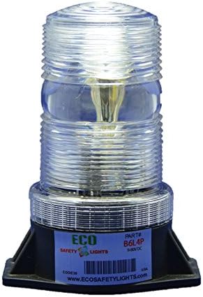 B125WS24 WHITE CLEAR 24V 28V AC DC 28W STEADY-ON LIGHT BEACON EMERGENCY SAFETY WARNING