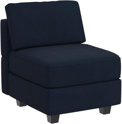 Belffin Modular Sofa Middle Module with Storage Accent Armless Chair for Modular Sectional Sofa Couch Velvet Blue