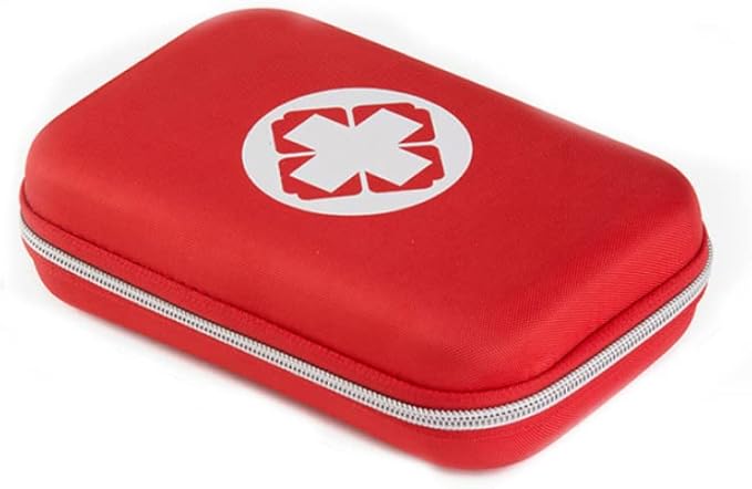 First Aid Pouch Box Portable Medical Box Survival Medicine Pills Pocket for Home Car Travel Outdoor Travel Safe Mini Emergency 1 Pc(Red)