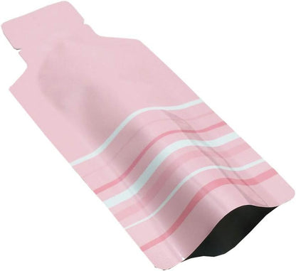 100 Pack 2.95x5.1 inch Heat Seal Sample Mylar Packets for Portable Travel Toiletries Empty Disposable Liquid Shampoo Pouch Single Serving Coffee Powder Condiments Food Storage (Pink)