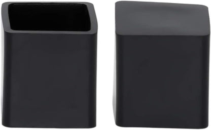 Flyshop Flexible Anti-Scratch PVC Patio Chair Table Leg Caps Tips Floor Protectors Square Furniture Covers, 20pcs, Black, 19 mm x 19 mm, 3/4" x 3/4"