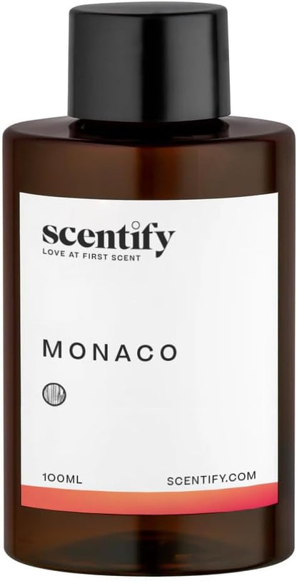 Scentify Monaco Aroma Oil Refill Scent for Oil Diffusers - Saffron, Jasmine, Amber, Cedar Scents - Luxurious Relaxing Aromatherapy Diffuser Fragrance 100ml, 3.38 oz