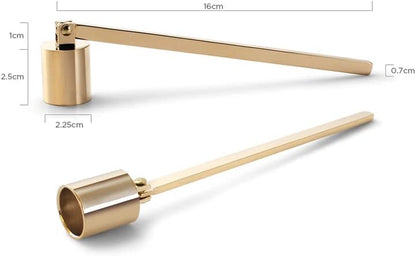 AIM & GGKK Candle Snuffer Antique Brass Candle Extinguisher Accessory for Putting Out Extinguish Gold Copper Candle Wicks Flame Safely