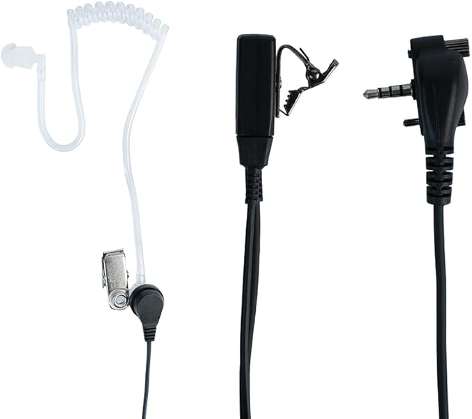 VX-261 Covert Acoustic Tube Earpiece Headset Compatible with Motorola Vertex Standard Radio EVX-261 VX-231 EVX-531 EVX-534 VX-180 VX-298 VX-350 VX-351 Radio Walkie Talkie with PTT Mic,2 Packs