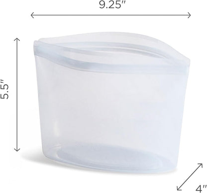 Stasher Premium Silicone Reusable Food Storage Bowl, Deep Ocean, Microwave, Sous Vide, Dishwasher, Oven and Freezer Safe, BPA Free, Leak-free, Eco-friendly, 4-Cup Bowl