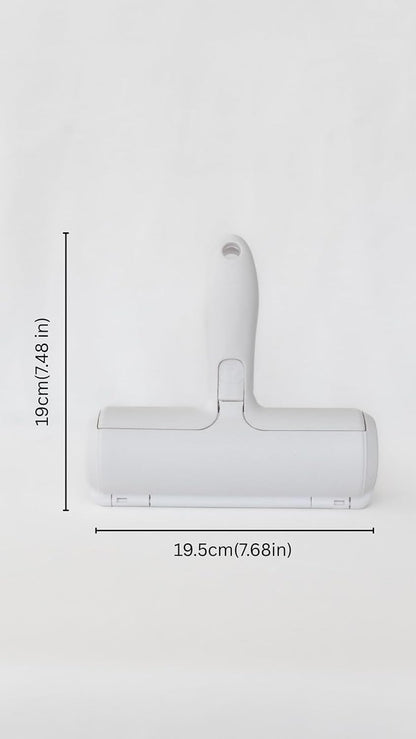 Reusable Pet Hair Remover & Lint Roller – Washable, Portable Tool for Dog & Cat Hair Removal on Clothes, Furniture, Carpet & Car – Effective Roller for Easy Fur & Lint Removal (Red)