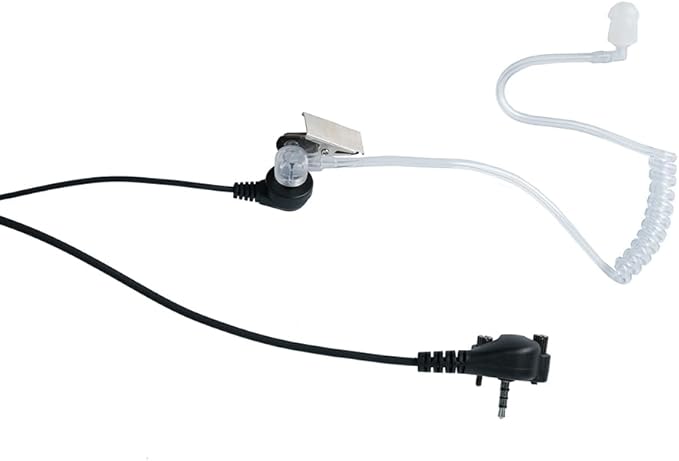 VX-261 Covert Acoustic Tube Earpiece Headset Compatible with Motorola Vertex Standard Radio EVX-261 VX-231 EVX-531 EVX-534 VX-180 VX-298 VX-350 VX-351 Radio Walkie Talkie with PTT Mic,2 Packs