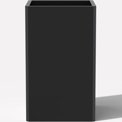 Tall Black Planter 28" Metal Square Large Plant Pots for Indoor Outdoor-Modern Tall Flower Pots for Porch, Patio, Deck, Commercial & Residential(14" Lx14 Wx 28" H)