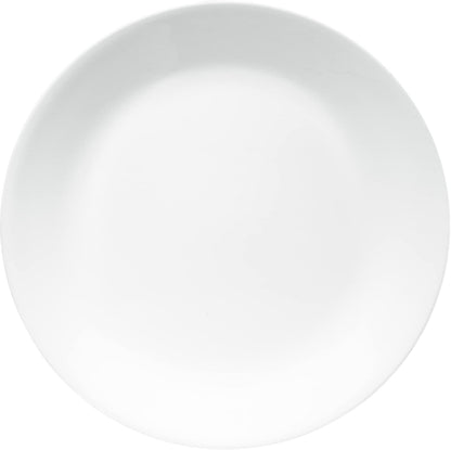 Corelle Vitrelle 4-Pieces 8.5" Glass Salad/Appetizer Plates Chip & Crack Resistant Glass Dinnerware Set Plates, Winter Frost White