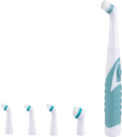 Electric Cleaning Brush with 4 in 1 Multiple Brush Heads,Indoor Household Cordless Motorized Brush for Bathroom Toilet Kitchen Tile Crevice