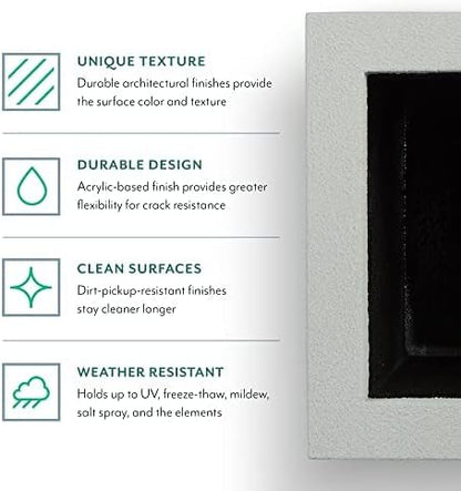 PolyStone Milan Tall Modern Outdoor/Indoor Rectangular Trough Planter, 46" L X 17" W X 19" H, Lightweight, Heavy Duty, Weather Resistant, Polymer Finish, Commercial and Residential (White)