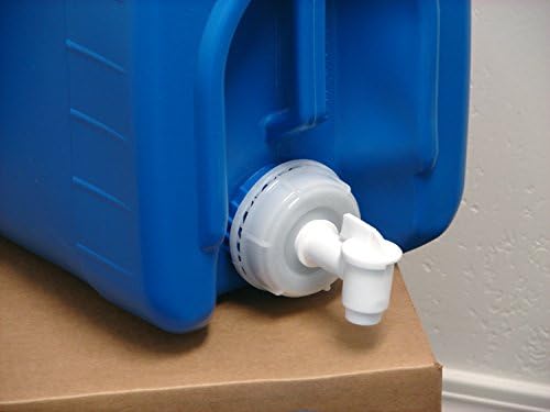 5 Gallon Samson Stackers, Blue, 8 Pack (40 Gallons), Emergency Water Storage Kit - New! - Boxed! Includes 1 Spigot and Cap Wrench
