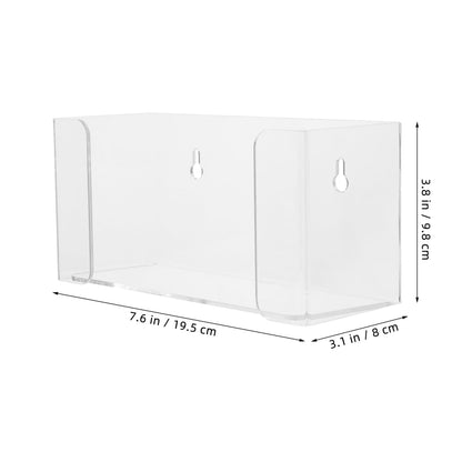 Acrylic Wall Mount Glove Dispenser and Mask Holder Storage Box for Laboratory and Office 2 in 1 Mask and Glove Organizer