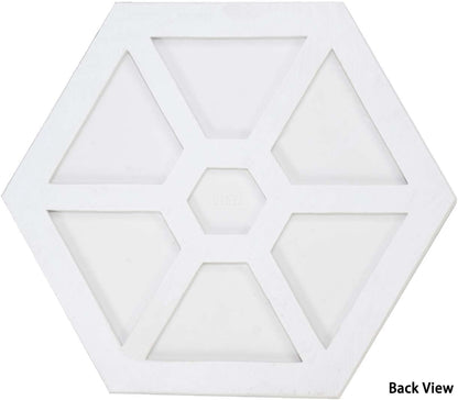 Bieye MSS003 Tiffany Style Stained Glass Mosaic Decorative Stepping Stone for Garden Decor (13" Hexagonal, Hummingbird)