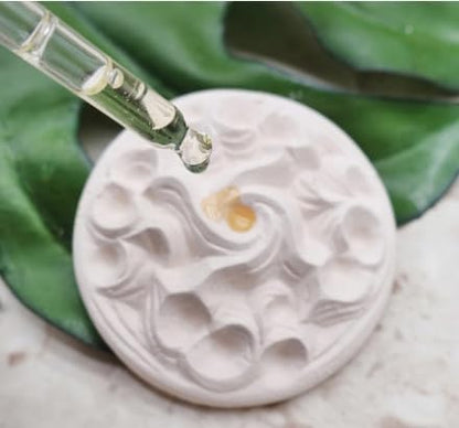 Stone Diffuser-Korean flowers 4 Square tiles, One Set-Odor Eliminator, Air Purifying, Humidity Control, Aromatherapy Passive Diffuser