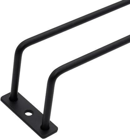 8.8-Inch Wine Glass Rack - Under Cabinet Stemware Wine Glass Holder Glasses Storage Hanger Metal Organizer for Bar Kitchen Black (1 Rows, 3 Pack)