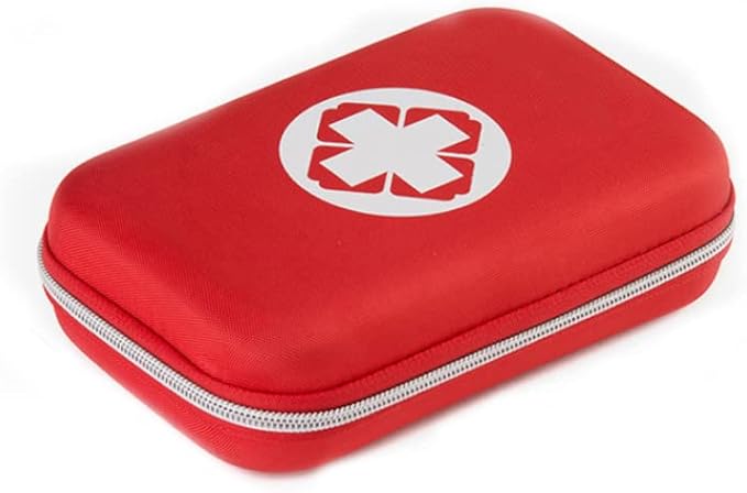 First Aid Pouch Box Portable Medical Box Survival Medicine Pills Pocket for Home Car Travel Outdoor Travel Safe Mini Emergency 1 Pc(Red)