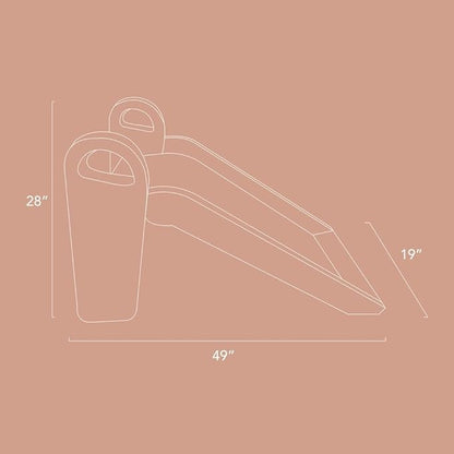 PLAYSMOL Slope Slide for Kids, Indoor/Outdoor Toddler Slide with Handles, Foldable for Easy Storage, Freestanding Playground Toy for Ages 3+