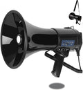 B S 50W Megaphone with Siren,Recording,SD Card,AUX Input for for Crowd Management,Emergencies