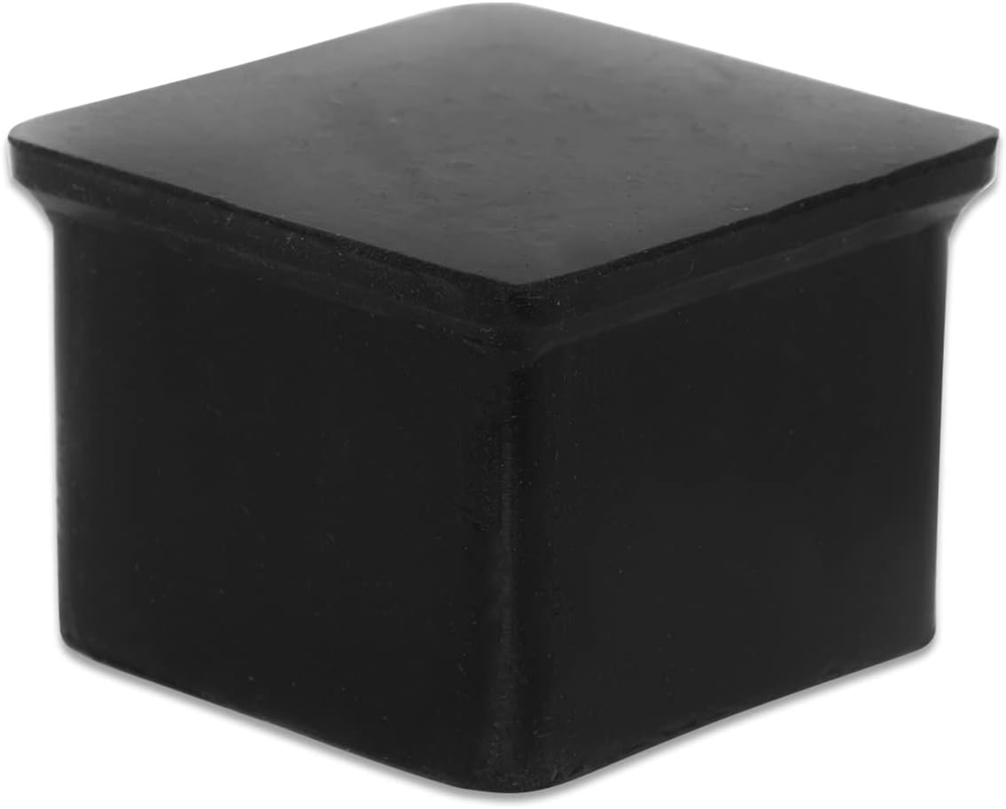 Flyshop Durable Non-Marking Silicone Chair Leg Caps Tips Floor Protectors Square Furniture Table Leg Covers, 20pcs, Black, 25 mm x 25 mm, 1" x 1"