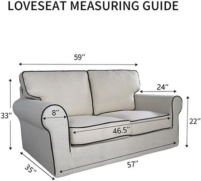 PureFit Reversible Quilted Sofa Cover, Water Resistant Slipcover Furniture Protector, Washable Couch Cover with Non Slip and Elastic Straps for Kids, Dogs, Pets (Loveseat, Green/Red)