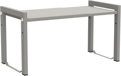 Expandable Cabinet Shelf Organizer 16-26" L Stackable Kitchen Counter Shelf Rack Stand Sink Riser Countertop Storage White (Normal 7.9”D)