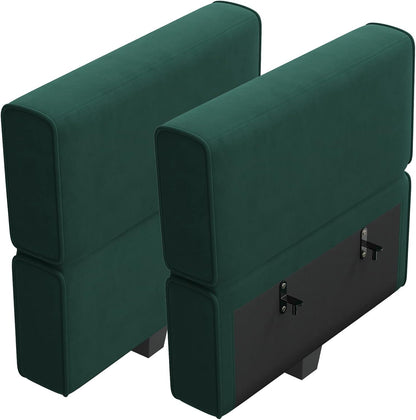 Belffin Modular Sofa Armrest Backrest Module for Modular Sectional Sofa Couch Side Armrest, Backrest Velvet Green