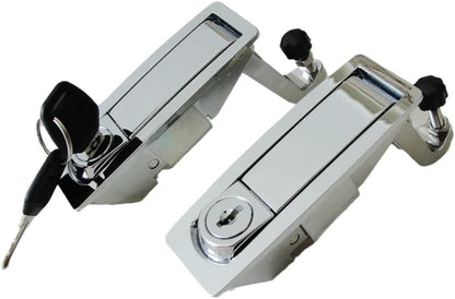 4Pcs Compression Latch Lock Trigger Latch Lock Zinc Alloy Adjustable Lever Hand Operated Compression Latches Flush Mount Silver