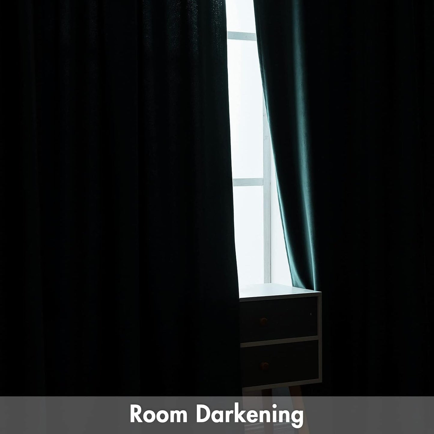 MIULEE Teal Velvet Curtains Thermal Insulated Blackout Curtain Drapes for Bedroom Living Room Darkening 63 Inches Long Curtains Panels Rod Pocket Set of 2