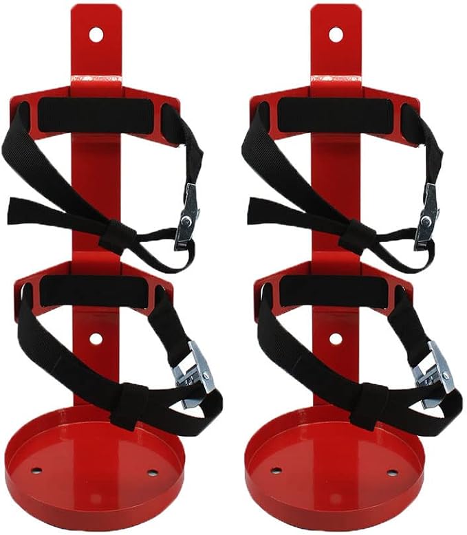 Fire Extinguisher Metal Bracket, Heavy Duty,Compatible with 5-Pound Fire Extinguishers (5LB 2PCS)
