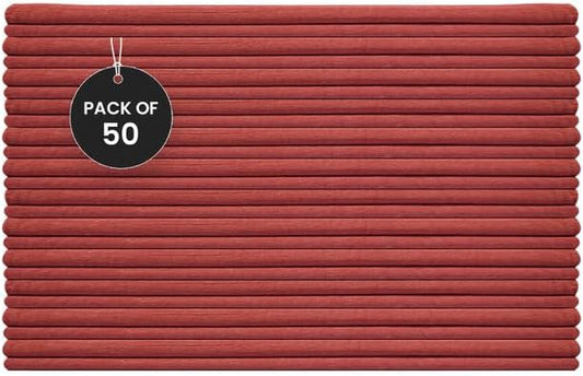 Shop Towels (Red, 50-Pack) - Bulk Cleaning Towel in a Bag, Mechanic Cotton Wipes for Car Maintenance, Auto Mechanics & Garage, Wipe Grease & Oil, Machine Wash & Reusable