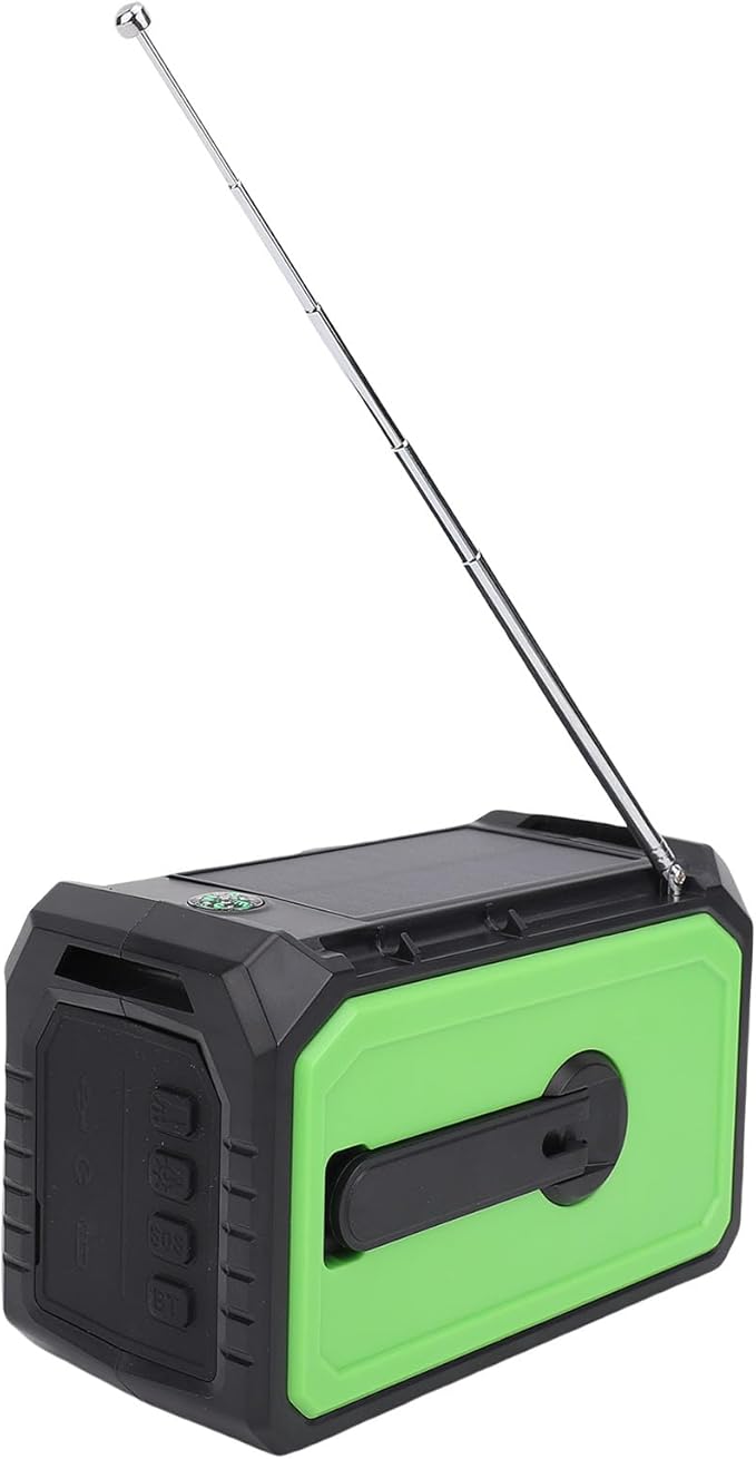 Solar Hand Crank Radio AM FM WB Emergency Radio with 16000mAh Power Bank SOS Flashlight Compass Reading Light for Outdoor Survival Camping Hiking