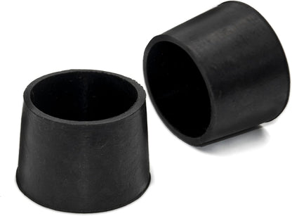 Flyshop 4 Pieces 40mm Rubber Chair Leg Caps Round, Non-Slip Protective Caps for Chair Legs, Floor Protectors, Noise Reduction, Durable Foot Covers, Black Furniture Feet Gliders
