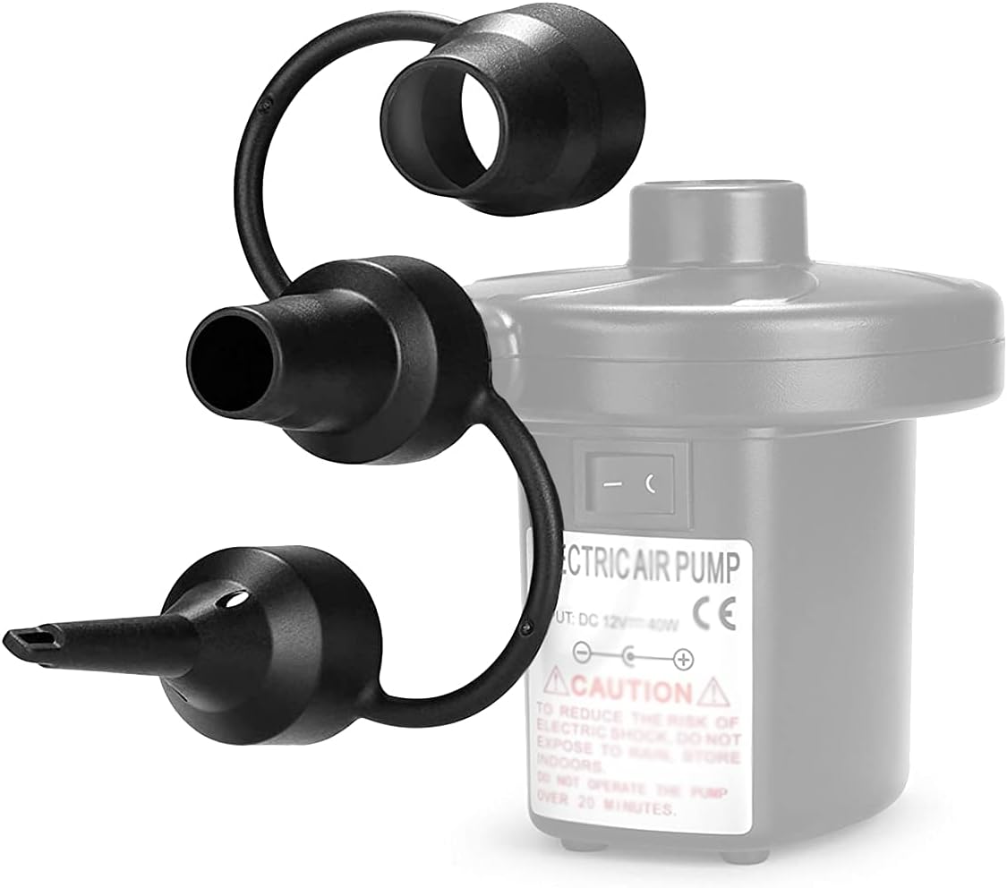 Replacement Nozzles Electric Air Pump 3 Sizes Head Plastic for Partial Bed, Mattress, Inflatable Pool Sofa, Camping Cushions, Toy, Balloons, Yoga Balls