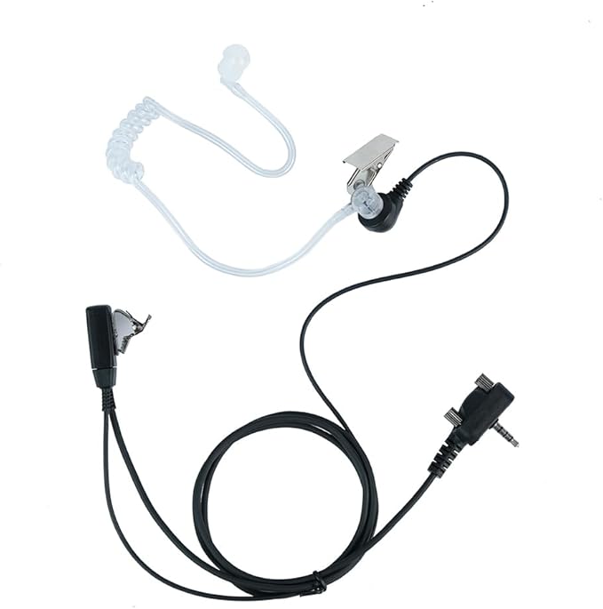 VX-261 Covert Acoustic Tube Earpiece Headset Compatible with Motorola Vertex Standard Radio EVX-261 VX-231 EVX-531 EVX-534 VX-180 VX-298 VX-350 VX-351 Radio Walkie Talkie with PTT Mic,6Packs