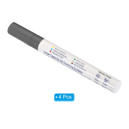 PATIKIL Grout Pen, 4 Pack Dark Grey Tile Marker Waterproof Grout Sealer Pen Tile Repair Pens Paint Pens for Wall Floor Bathroom Kitchen Refresh